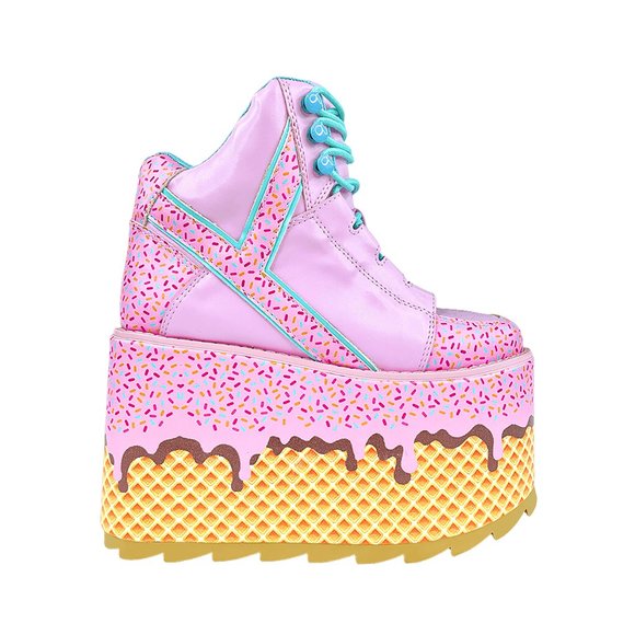 YRU Shoes - YRU Qozmo Ice Cream Platform Sneakers